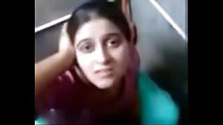 punjabi girl komal giving hot blowjob in toilet and making her boyfriend cum